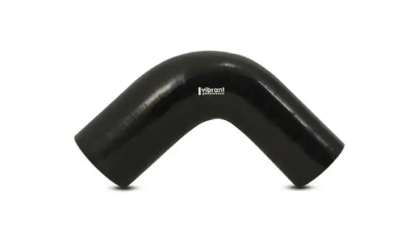 Vibrant 4 Ply Reinforced Silicone 90 degree Transition Elbow - 2.75in I.D. x 3in I.D. (BLACK) thumbnail 3
