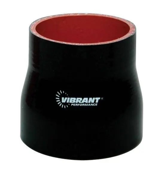 Vibrant 4 Ply Reinforced Silicone 90 degree Transition Elbow - 2.75in I.D. x 3in I.D. (BLACK) thumbnail 5