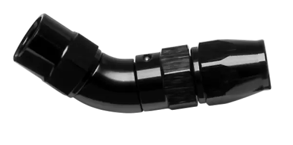 Vibrant -3AN 60 Degree High Flow Hose End Fitting for PTFE Lined Hose - Aluminum