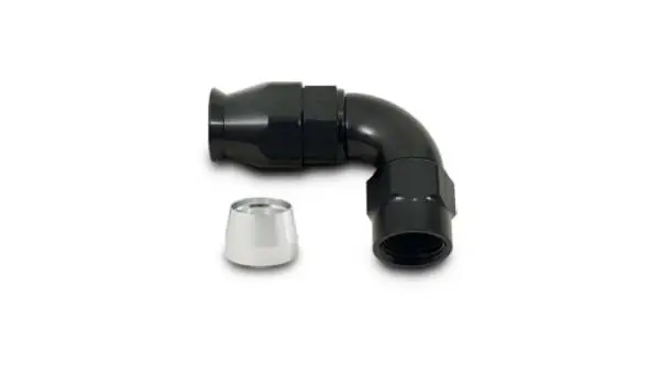 Vibrant 90 Degree One Piece Hose End for PTFE Lined Hose Size -12AN image 2