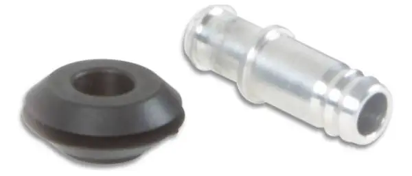 Vibrant 10mm (2/5in) O.D. Aluminum Vacuum Hose Fitting (includes Rubber Grommet) image 2