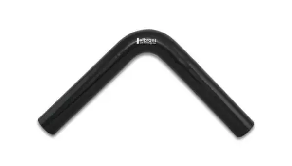 Vibrant 4 Ply Reinforced Silicone Elbow Connector - 1in ID x 8in Leg 90 Deg Elbow (BLACK) thumbnail 2