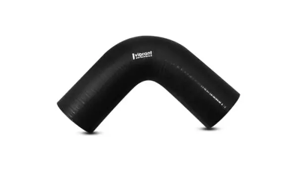 Vibrant 4 Ply Reinforced Silicone Elbow Connector - 1.25in ID x 8in Leg 90 Deg Elbow (BLACK) thumbnail 3