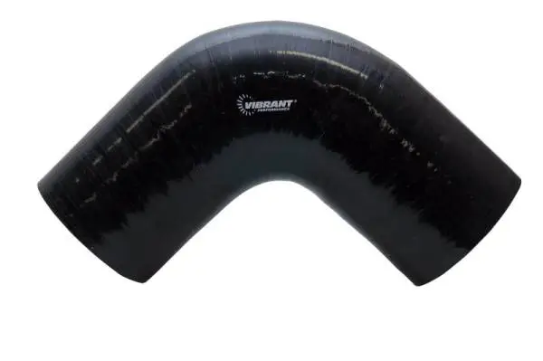 Vibrant 4 Ply Reinforced Silicone Elbow Connector - 1.25in ID x 8in Leg 90 Deg Elbow (BLACK) thumbnail 4