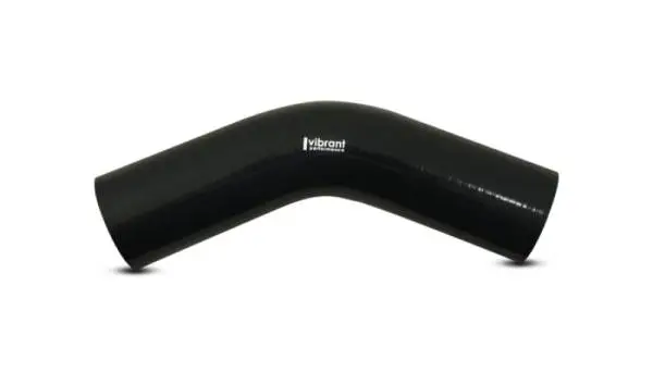 Vibrant 4 Ply Reinforced Silicone Elbow Connector - 1in ID x 8in Leg 45 Deg Elbow (BLACK) thumbnail 3