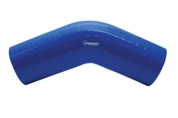 Vibrant 4 Ply Reinforced Silicone Elbow Connector - 1.25in ID x 8in Leg 45 Deg Elbow (BLACK) thumbnail 4