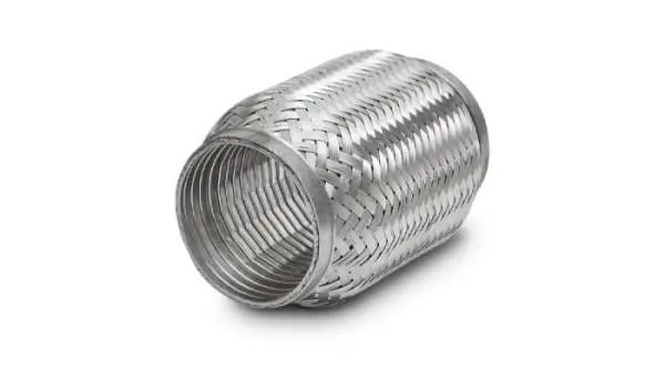 Vibrant SS Turbo FLEX Coupling w/Interlock Liner 1.5in Inlet/Outlet x 4in Long
