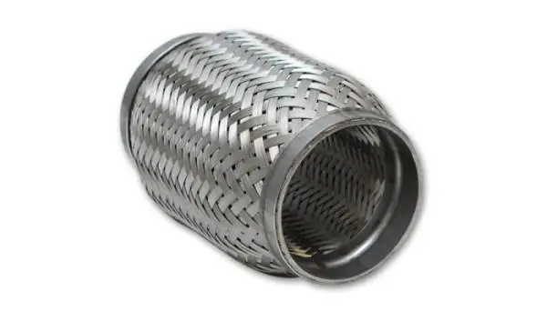 Vibrant SS Flex Coupling with Inner Braid Liner 1.5in inlet/outlet x 6in flex length thumbnail 2