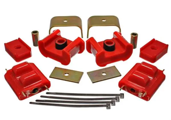 Energy Suspension 73-84 K5 Blazer 4WD Fullsize Red Complete Motor & Trans Mount Set Zinc Finish thumbnail 2