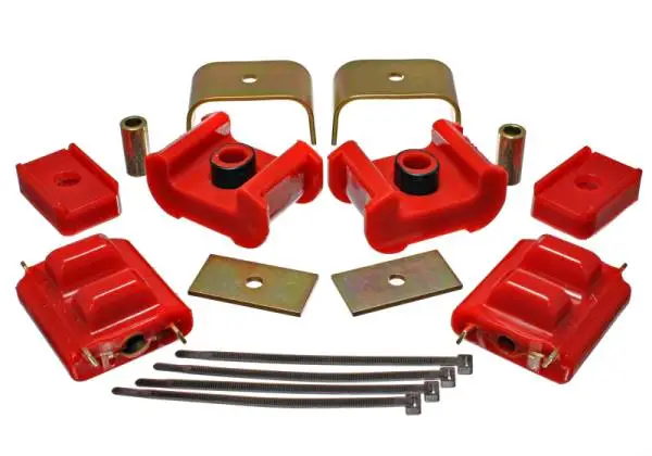 Energy Suspension 73-84 K5 Blazer 4WD Fullsize Red Complete Motor & Trans Mount Set Zinc Finish thumbnail 3