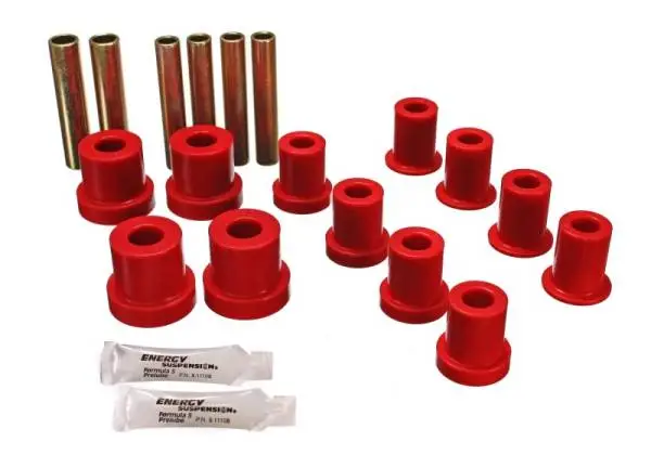 Energy Suspension 73-87 GM Denali XL/Suburban/Yukon XL 4WD Red Front Leaf Spring Bushing Set thumbnail 2