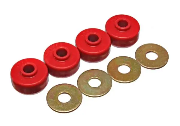 Energy Suspension 84-96 Chevy Corvette Red Spring Cushions for Rear Leaf Spring Bushing Set thumbnail 3