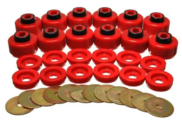Energy Suspension Body Mount Set - Red thumbnail 2