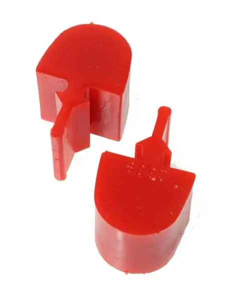Energy Suspension GM Pull Thru Style Red Bump Stop Set thumbnail 2