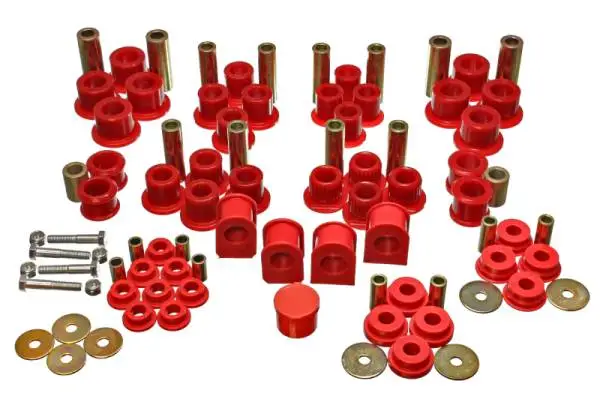 Energy Suspension 99-04 Ford F-250 4WD Superduty Red Hyper-flex Master Bushing Set image 3