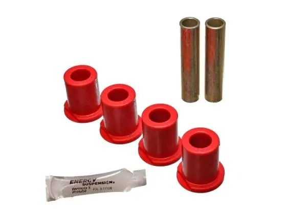 Energy Suspension 80-96 Ford Bronco / F150 / F250 / F350 Red Rear 4WD Frame Shackle Bushings Set image 2