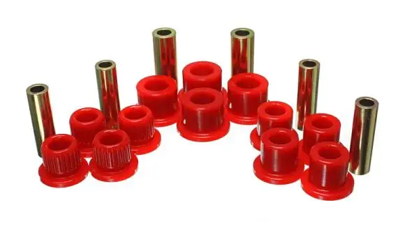 Energy Suspension 99-04 Ford F-350 2wd/F-250 SD 4wd/F-350 4wd Red Rear Leaf Spring Bushing Set image 2