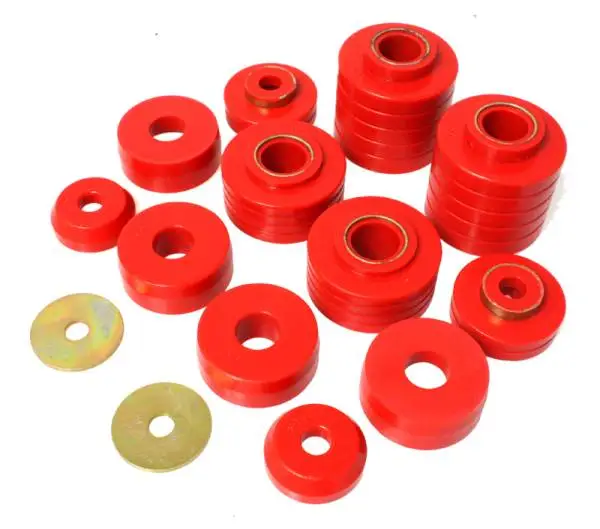 Energy Suspension 80-98 Ford F250/F350 / 80-92 Ford F100/F150 / 85-98 Ford F450 Red Body Mount Set image 3