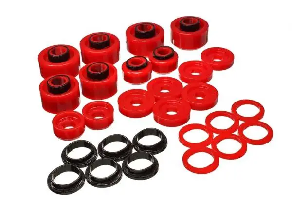 Energy Suspension 99-07 Ford F-250/F-350 SD 2/4WD Crew Cab Body Mount Set - Red image 2