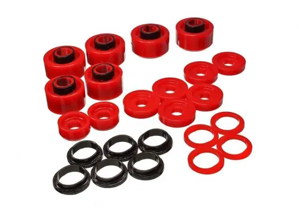 Energy Suspension 05-07 Ford F250/F350 2/4WD Red Body Mount Set thumbnail 2