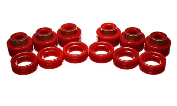 Energy Suspension 94-01 Dodge Ram 1500 / 94-02 Ram 2500/3500 Red Body (Cab) Mount Set thumbnail 2