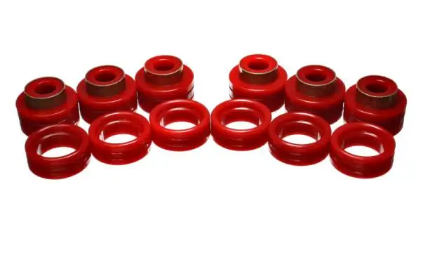 Energy Suspension 94-01 Dodge Ram 1500 / 94-02 Ram 2500/3500 Red Body (Cab) Mount Set thumbnail 3