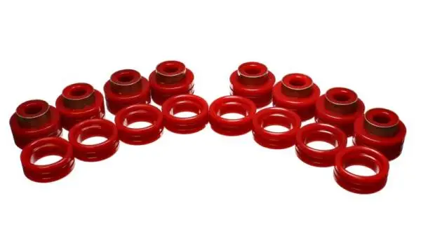 Energy Suspension 94-01 Dodge Ram 1500 2WD/4WD / 94-02 2500/3500 2WD/4WD Red Body (Cab) Mount Set thumbnail 2
