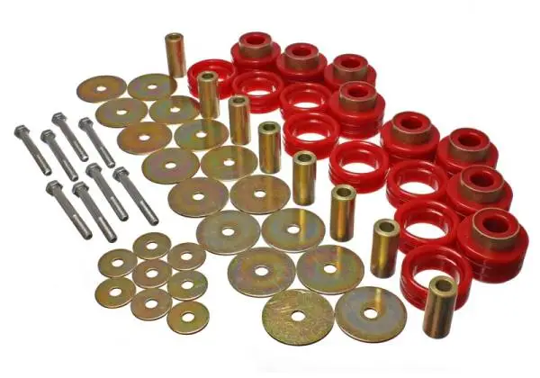 Energy Suspension Body Mount Set Inc. Hardware - Red thumbnail 2