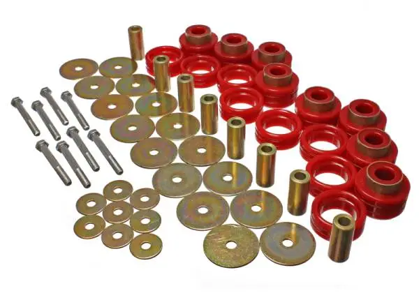 Energy Suspension Body Mount Set Inc. Hardware - Red thumbnail 3