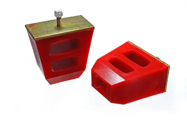 Energy Suspension Universal 4.5in Tall x 4.5in Long x 2.5in Wide Red Bump Stops (2 per set) image 2