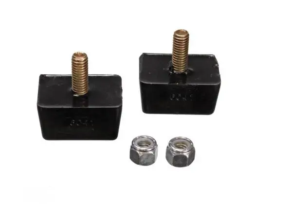 Energy Suspension Univ Blk 7/8in H x 1-7/8in L x 1-3/8in W Low Profile Rectangular Bump Stops (2 ea) image 2
