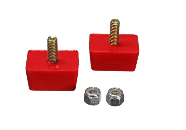 Energy Suspension Univ Red 7/8in H x 1-7/8in L x 1-3/8in W Low Profile Rectangular Bump Stops (2 ea) image 2