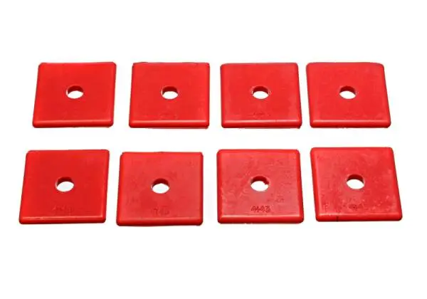 Energy Suspension Pad - Med - 2in SQ x 7/16in ID x 1/4in H - Red image 2