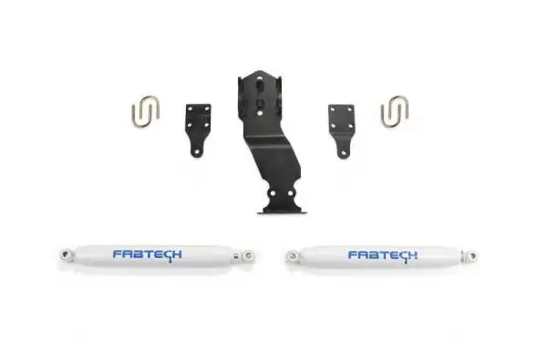 Fabtech 17-20 Ford Superduty 4WD Performance Dual Steering Stabilizer Kit