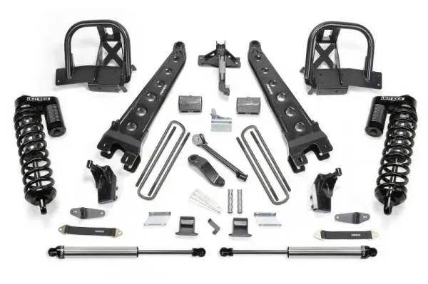 Fabtech 11-16 Ford F350/450 4WD 8 Lug 6in Rad Arm Sys w/Dlss 4.0 C/O& Rr Dlss