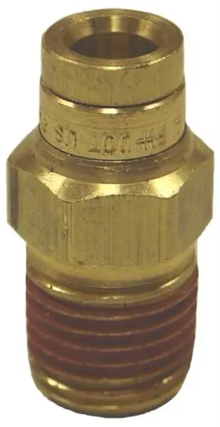 Firestone Male Connector 1/4in. NPT To 1/4in. PTC Straight Brass Air Fitting - 25 Pack (WR17603046) image 2