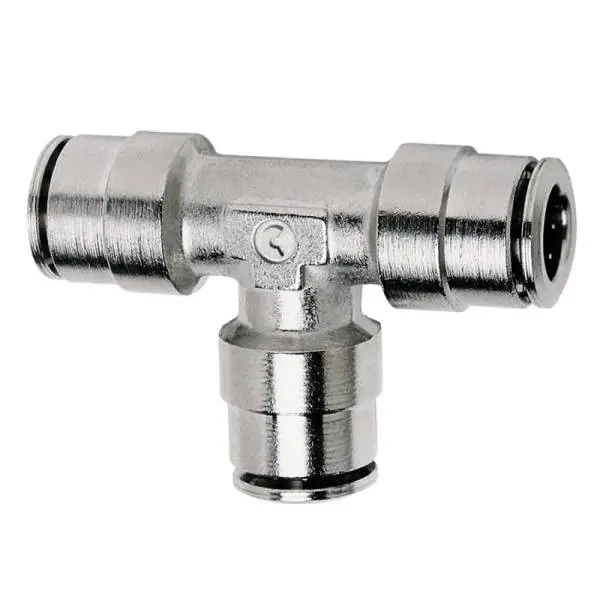 Firestone Union Tee 3/8in. Nickel Push-Lock Air Fitting - 25 Pack (WR17603105) image 2