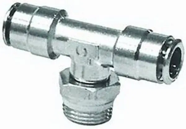 Firestone Male .25in. x 1.4in. x .25in. Branch Swivel Nickel Tee Air Fitting - 25 Pack (WR17603273) image 2