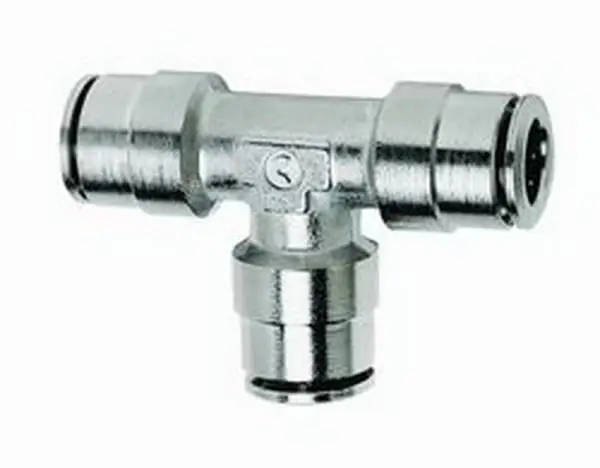 Firestone Union Tee 1/4in. Nickel Push-Lock Air Fitting - 6 Pack (WR17603453) image 2