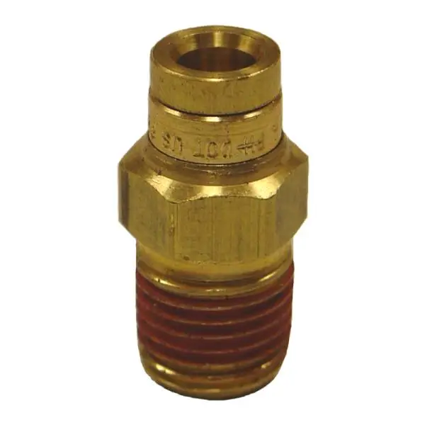 Firestone Male Connector 1/4in. Push-Lock x 1/4in. NPT Brass Air Fitting - 6 Pack (WR17603455) image 2