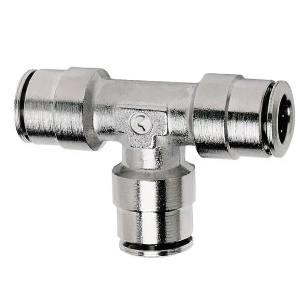 Firestone Union Tee 1/4in. Nickel Push-Lock Air Fitting - Single (WR17603461) image 2