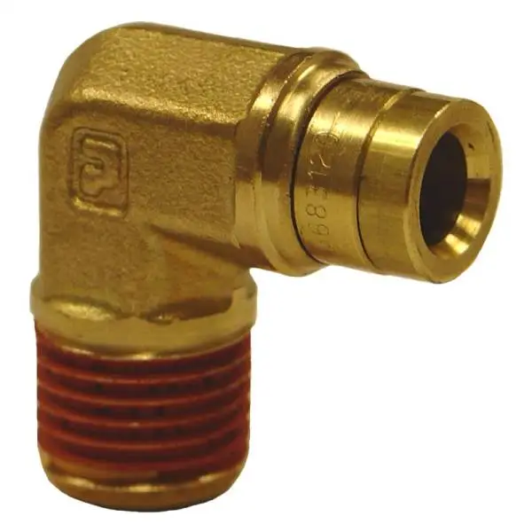 Firestone Male 1/4in. Push-Lock x 1/4in. NPT 90 Degree Elbow Air Fitting - 2 Pack (WR17603462) image 2