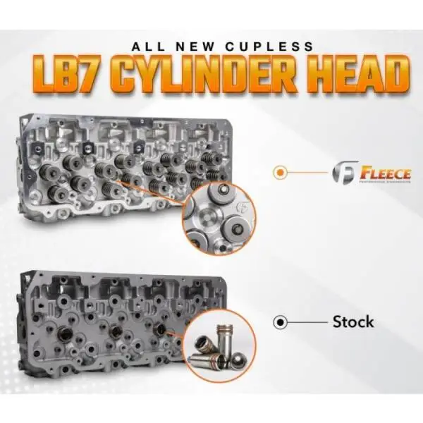 Fleece Performance 01-04 GM Duramax LB7 Freedom Cylinder Head w/Cupless Injector Bore (Pssgr Side) thumbnail 4