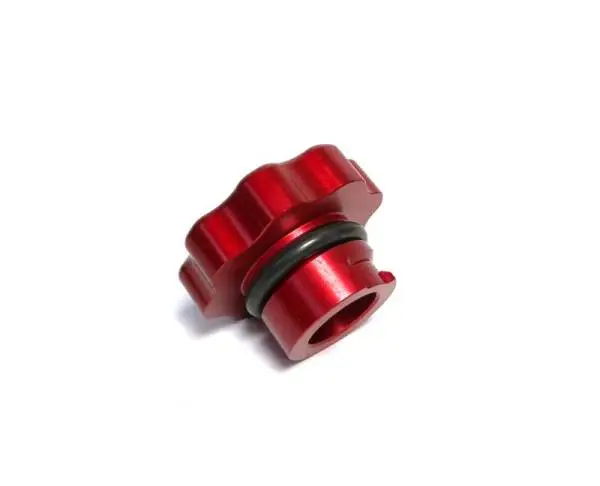 Fleece Performance 01-16 GM 2500/3500 Duramax Billet Oil Cap Cover - Red thumbnail 2