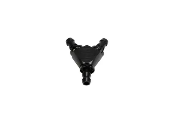 Fleece Performance Universal 3/8in Aluminum Y Barbed Fitting (For -6 Pushlock Hose) - Black Anodized thumbnail 2