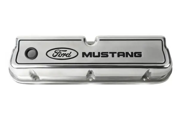 Ford Racing Ford 289/302/351W Die-Cast Valve Covers - Polished w/Black Logo image 4