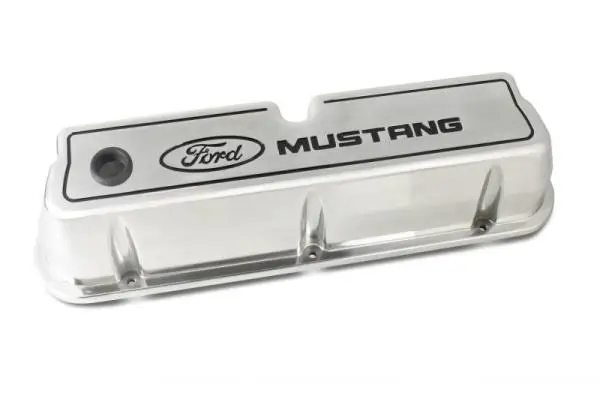 Ford Racing Ford 289/302/351W Die-Cast Valve Covers - Polished w/Black Logo image 8