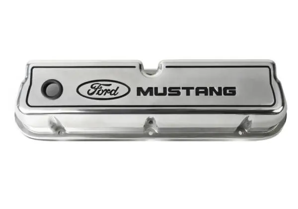Ford Racing Ford 289/302/351W Die-Cast Valve Covers - Polished w/Black Logo image 9