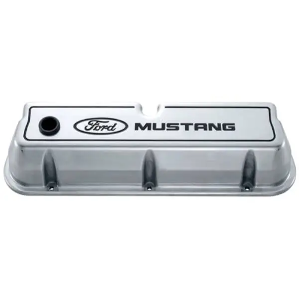 Ford Racing Ford 289/302/351W Die-Cast Valve Covers - Polished w/Black Logo image 13