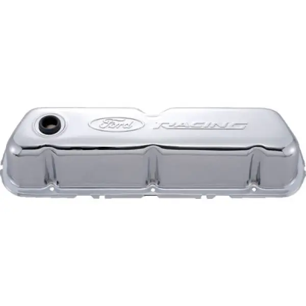 Ford Racing Embosses Logo Stamped Steel Valve Cover Chrome thumbnail 13